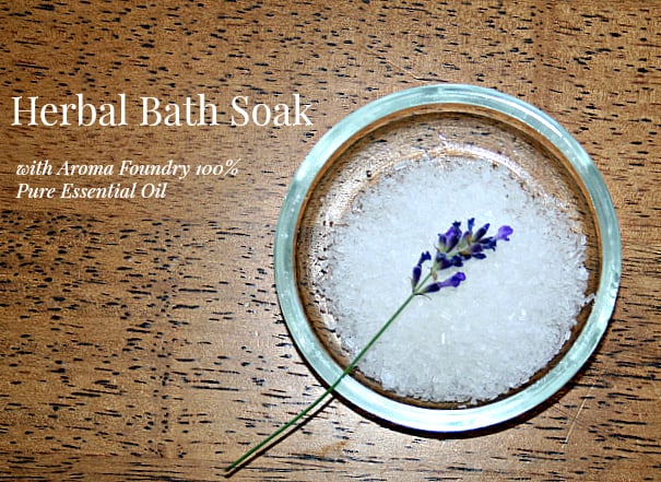 Natural Bathtub Salts with Aroma Foundry Important Oils